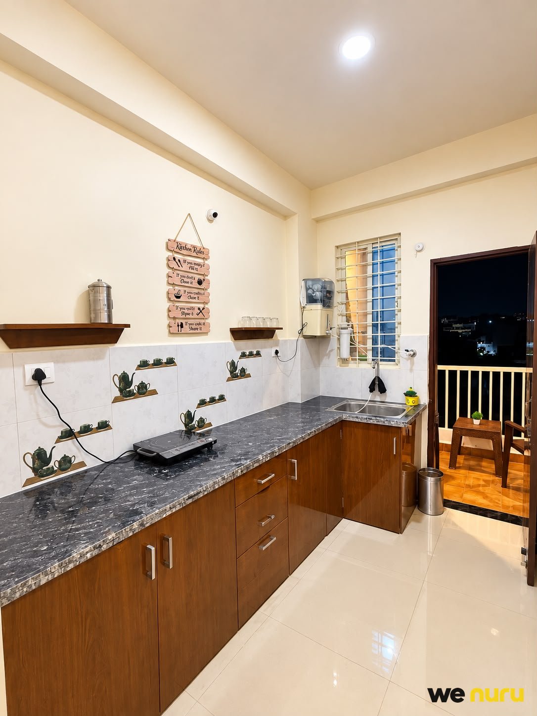 Elegant Modern Flat with Warm Wooden Interiors for Shoots — flat in Bhopal
