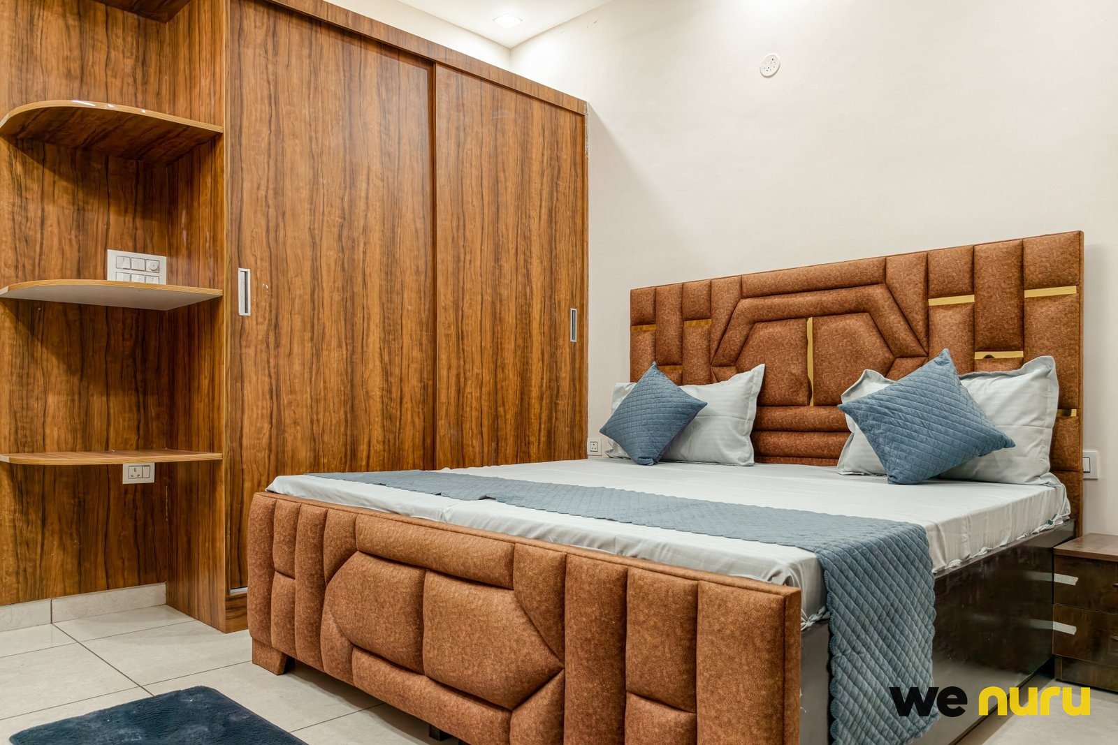 Elegant Red & Gold Bedroom Setup – Ideal for Photoshoots & Video Shoots — flat in Dehradun