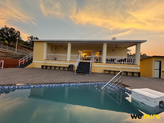 Scenic Villa with Private Pool and Green Surroundings for Photo & Film Shoots in Pali, Raigad — farmhouse in Raigad