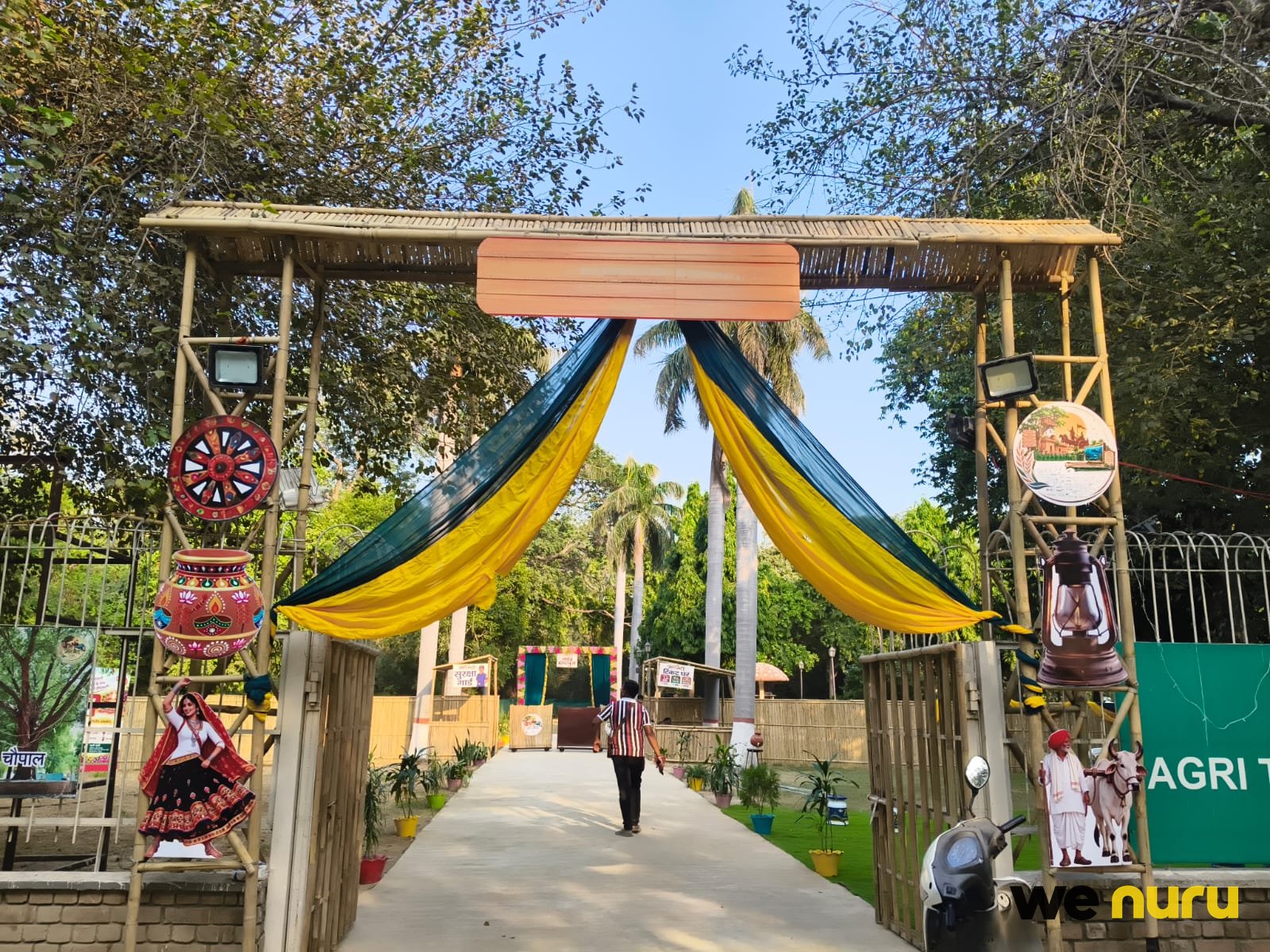 Traditional Rajasthani Village-Themed Outdoor Shoot Location with Rustic Huts & Green Gardens in Hisar, Haryana — film city in Hisar